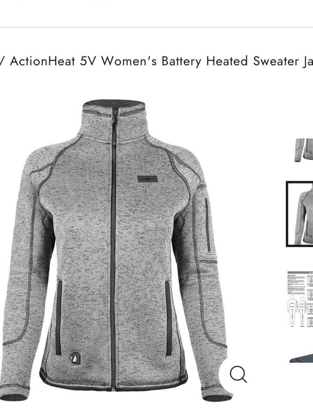 Women's Gray Battery-Heated Utility Jacket